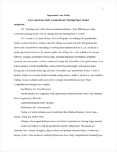 Depression Case Study Comprehensive Nursing Paper Sample – page 2