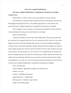 Tina Jones Complete Health History Comprehensive Nursing Essay Example – page 2