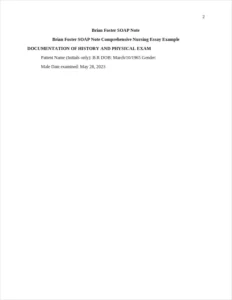 Brian Foster SOAP Note Comprehensive Nursing Essay Example – page 2