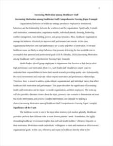 Increasing Motivation among Healthcare Staff Comprehensive Nursing Paper Example – page 2