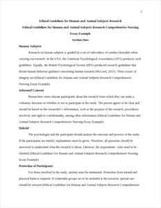 Ethical Guidelines for Human and Animal Subjects Research Comprehensive Nursing Essay Example – page 2