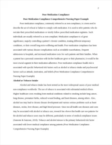 Poor Medication Compliance Comprehensive Nursing Paper Example – page 2