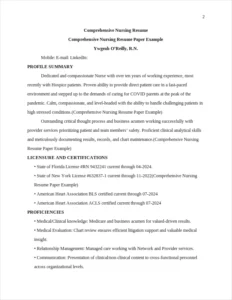 Comprehensive Nursing Resume Paper Example – page 2
