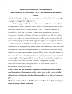 Theory Practice Gap on Nurses Attitude Toward Care Comprehensive Nursing Essay Example – page 2
