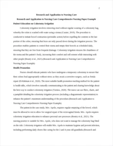 Research and Application to Nursing Care Comprehensive Nursing Paper Example – page 2