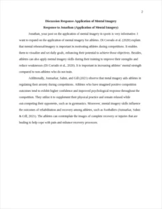 Application of Mental Imagery – page 2