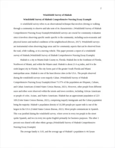 Windshield Survey of Hialeah Comprehensive Nursing Essay Example – page 2