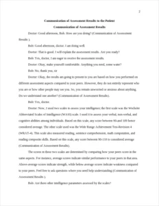 Communication of Assessment Results – page 2