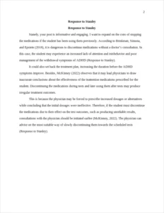 Response to Stanley – page 2
