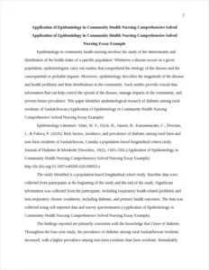 Application of Epidemiology in Community Health Nursing Comprehensive Solved Nursing Essay Example – page 2