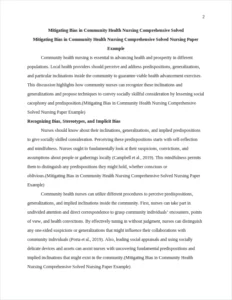 Mitigating Bias in Community Health Nursing Comprehensive Solved Nursing Paper Example – page 2