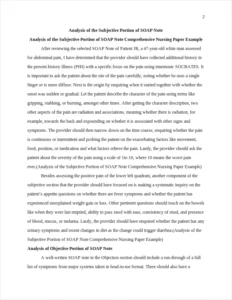 Analysis of the Subjective Portion of SOAP Note Comprehensive Nursing Paper Example – page 2