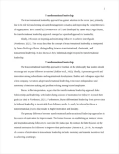 Transformational leadership – page 2