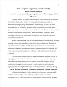 Components of Authentic Leadership – page 2