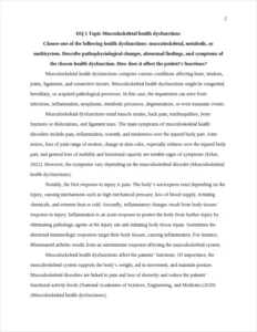 Musculoskeletal health dysfunctions – page 2