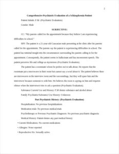 Psychiatric Evaluation – page 2
