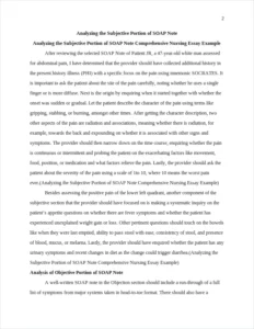 Analyzing the Subjective Portion of SOAP Note Comprehensive Nursing Essay Example – page 2