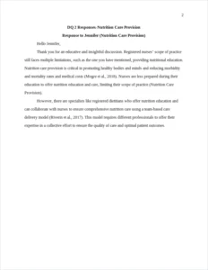 Nutrition Care Provision – page 2