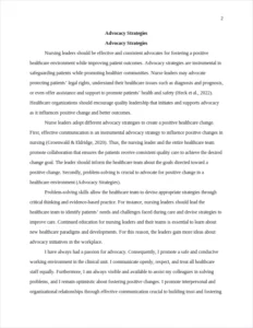Advocacy Strategies – page 2