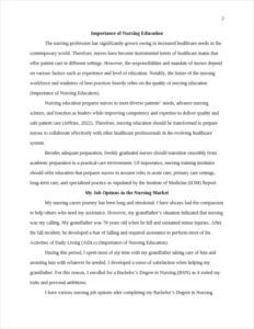 Importance of Nursing Education – page 2