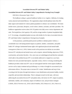 Association between IPV and Patient Safety Comprehensive Nursing Essay Example – page 2
