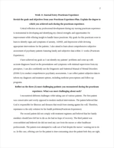 Practicum Experience – page 2