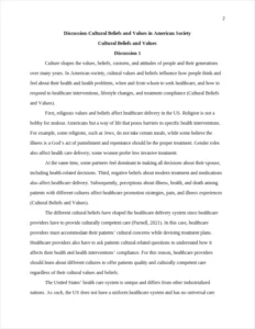 Cultural Beliefs and Values – page 2
