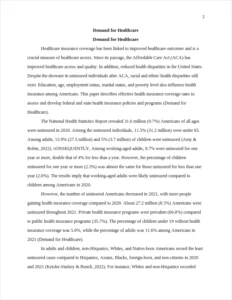Demand for Healthcare – page 2