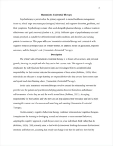 Humanistic–Existential Therapy – page 2
