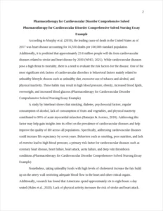 Pharmacotherapy for Cardiovascular Disorder Comprehensive Solved Nursing Essay Example – page 2