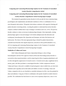 Comparing and Contrasting Pharmacologic Options for the Treatment of Generalized Anxiety Disorder Comprehensive Solved Nursing Paper Example – page 2