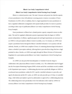 Illinois Case Study Comprehensive Solved Nursing Essay Example – page 2
