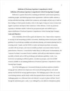 Reflection of Practicum Experience Comprehensive Solved Nursing Paper Example – page 2