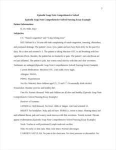 Episodic Soap Note Comprehensive Solved Nursing Essay Example – page 2