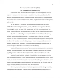 Post-traumatic Stress Disorder (PTSD) – page 2