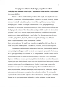 Emerging Areas of Human Health-Aging Comprehensive Solved Nursing Essay Example – page 2