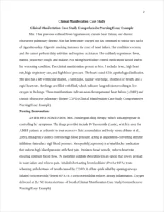 Clinical Manifestation Case Study Comprehensive Nursing Essay Example – page 2