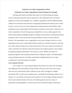 Endocrine Case Study Comprehensive Solved Nursing Essay Example – page 2