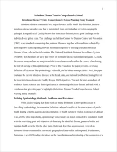 Infectious Disease Trends Comprehensive Solved Nursing Essay Example – page 2