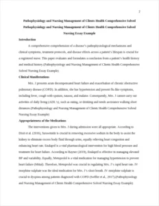 Pathophysiology and Nursing Management of Clients Health Comprehensive Solved Nursing Essay Example – page 2