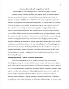 Infectious Disease Trends Comprehensive Solved Nursing Paper Example – page 2