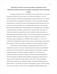 Clinical Role Transition at Northwestern Medicine Comprehensive Solved Nursing Paper Example – page 2
