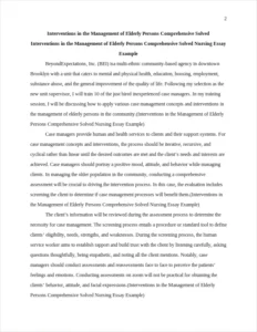 Interventions in the Management of Elderly Persons Comprehensive Solved Nursing Essay Example – page 2