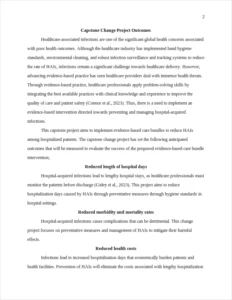 Capstone Change Project Outcomes-Nursing Paper Samples – page 2