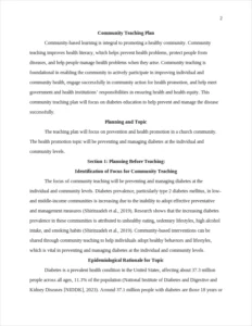 Community Teaching Plan-Nursing Essay Samples – page 2