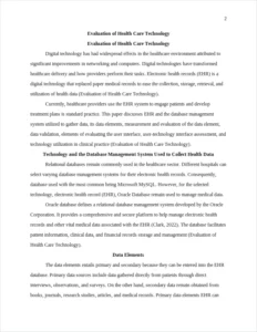 Evaluation of Health Care Technology – page 2