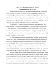 Customizing alerts for the AI-CDSS – page 2