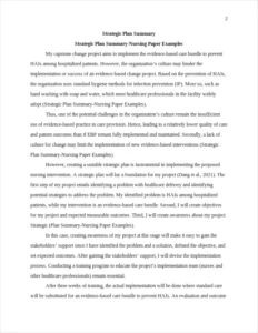 Strategic Plan Summary-Nursing Paper Examples – page 2
