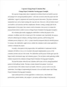 Change Project Evaluation-Nursing paper Examples – page 2
