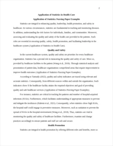 Application of Statistics-Nursing Paper Examples – page 2